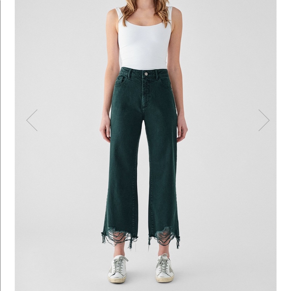 DL Hepburn high rise wide leg BLACK jean pant